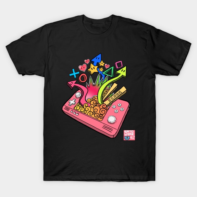 6AT0GAMING Tee Design (Pink variant) T-Shirt by 6AT0W3AR